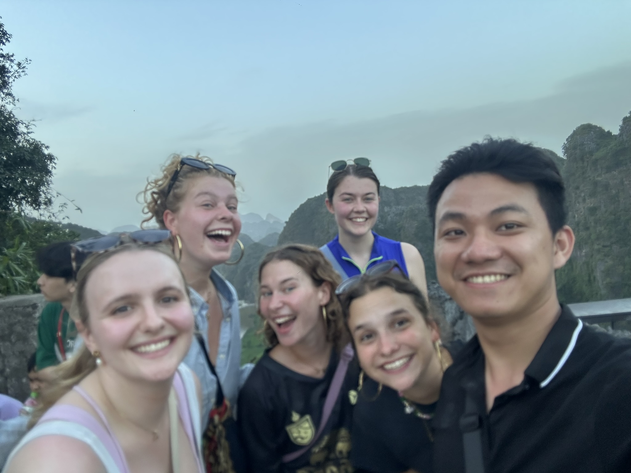 Hiking the steep stone steps of the Great Wall of Vietnam